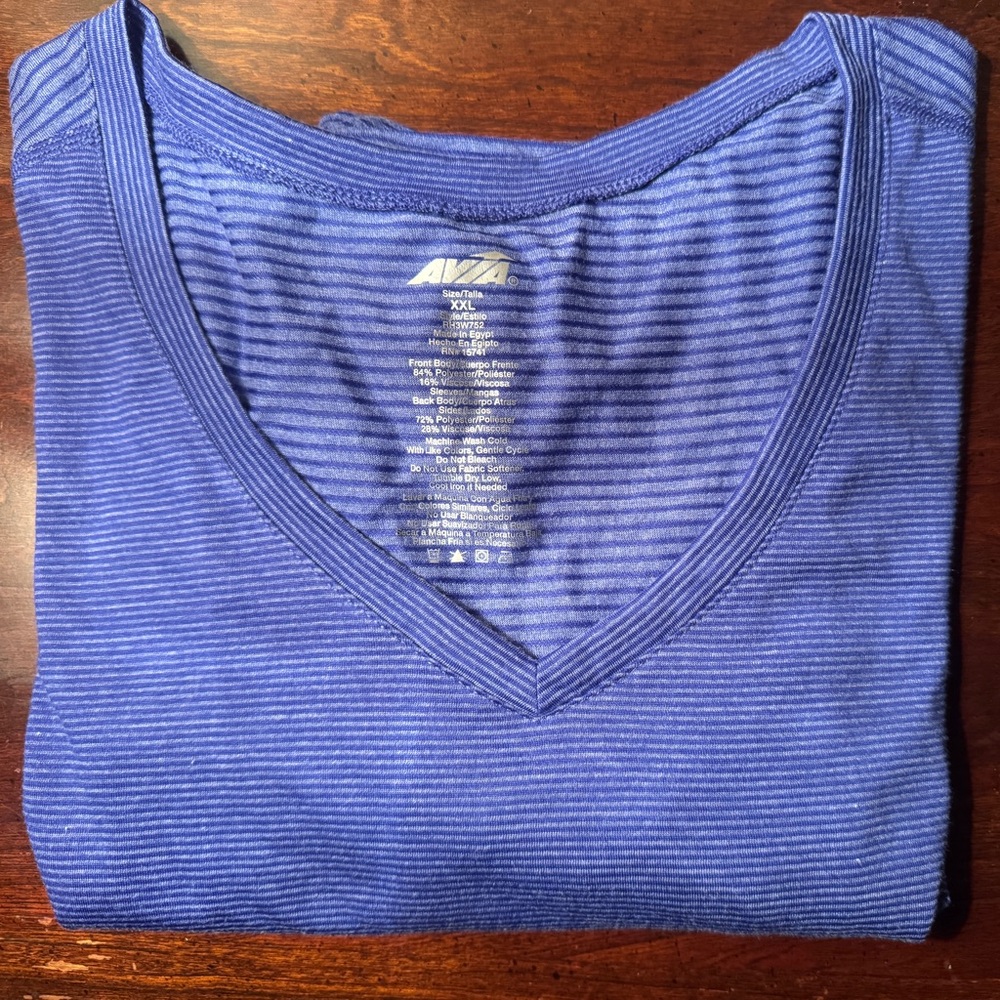 Avia Striped V-Neck Tee